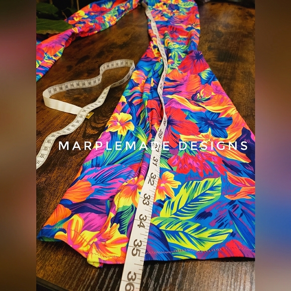 Xs/ X Long 24x35 flares💜 MarpleMade Designs super soft yoga, low rise - Picture 4 of 15